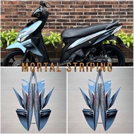 STIKER STRIPING LES LIS BODI MOTOR VARLA VARIO LAMA 110 KARBU TAHUN 2006 2007 WARNA BIRU HITAM