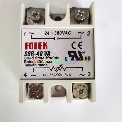 10 pcs SSR-40VA 1/4W FOTEK Single-Phase Solid State Relay Voltage Regulator 40A SSR40VA