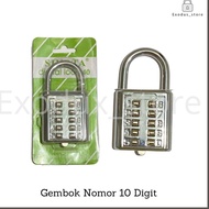S3E6 Number code suitcase padlock / 10 digit push number padlock TD8