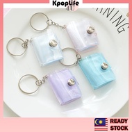 Glitter ID Mini Photocard Album Keychain 1 inch Photocard Album Keychain Kpop Bag Deco Keychain