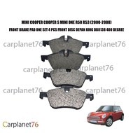MINI COOPER COOPER S MINI ONE R50 R53 (2000-2008) FRONT BRAKE PAD ONE SET 4 PCS FRONT DISC DEPAN KIN
