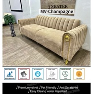 【FREE SHIPPING】CHUA Line 3+2+1 SEATER SOFA PREMIUM VELVET ANTI SCRATCH/EASY CLEAN