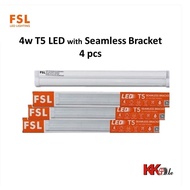 FSL 1 ft T5 4W LED Light with Seamless Bracket 1 feet T5 Led light tube