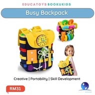 Busy Backpack school busy bag cute bag felt backpack toy Montessorieducational school bag with 10 po
