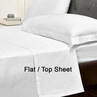 Plain White Micro Flat Sheet Hotel Bed Sheet | Without rubber