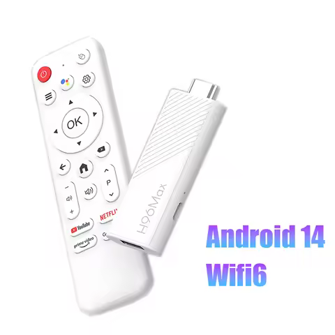 Smart TV Stick H96 MAX H313 Wifi6 Android 14 BT5.0 Quad Core Home Media Player Voice Assistant TV St