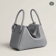 全新Hermès Lindy 26 Gris Pantin Swift 木偶灰