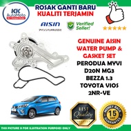 WPT-198V Perodua Bezza 1.3 Myvi D20N 2NRVE 2NRFE Genuine Premium Aisin Engine Water Pump + Gasket Se