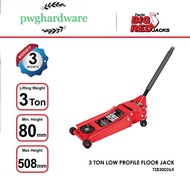 BIGRED HEAVY DUTY 3TON LOW PROFILE FLOOR JACK (DOUBLE PISTON) / 3TON JACK BUAYA RENDAH (DOUBLE PUMP)