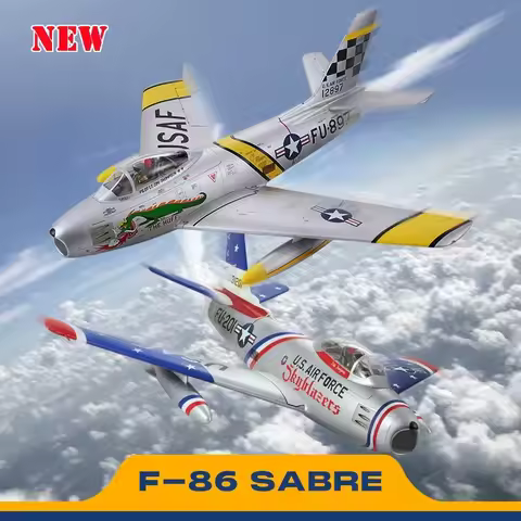FMS 80mm F-86 Sabre EDF Jet PNP F 86 F86 RC Airplane Ducted Fan EDF Jet 6ch with 3 retracts Sports M