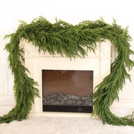 6 Feet/9 Feet/14 Feet Artificial Nofok Pine Garland, Real Touch Winter Pine Tree Garland, Green Arti