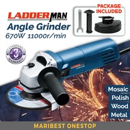 Ladderman LDM-6100 670W Angle Grinder Potong Besi Metal Cutter Grinding Polisher Woodworking Machine