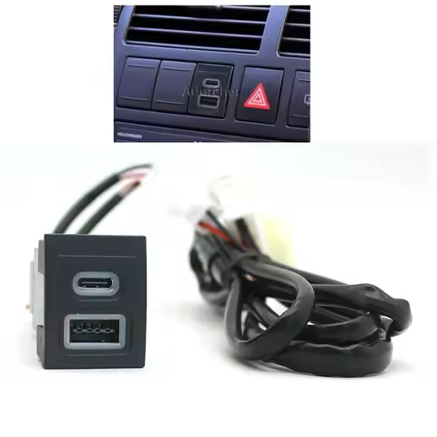 12V/24V Car Phone Charger Socket Double QC3.0 Type C PD USB Charging Port Power Adapter For VW Volks