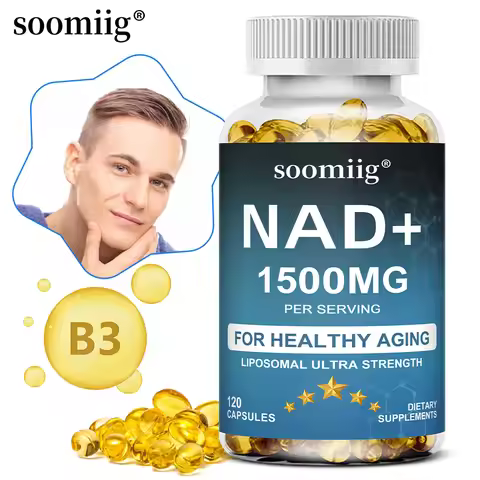 NAD Supplement, 1500mg - with Resveratrol, NAD Plus Boosting - Support Cellular Health, Stamina & He