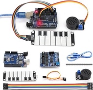 Touch Board Piano Module Project, UNO R3 Basic Starter Kit with Extended Edition Compatible with Arduino IDE Tutorials Videos, Easily Assemble Electronics Fun Kit Crcuit Board for Kids Learning (3)