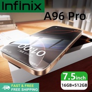 [Buy one get six free + COD] Original smartphone A96 Pro+ 7.5inch HD screen 16GB + 512GB memory 6800