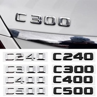 Car Tail Letter Emblem Stickers Rear Trunk Badge for Mercedes Benz C Class C240 C250 C260 C280 C300 