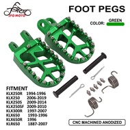 JFG MOTO รถจักรยานยนต์หมุดเท้าฤดูใบไม้ผลิเหยียบเท้าวางสำหรับ Kawasaki KLX250 KLX300R KLX650 KLR650 ส