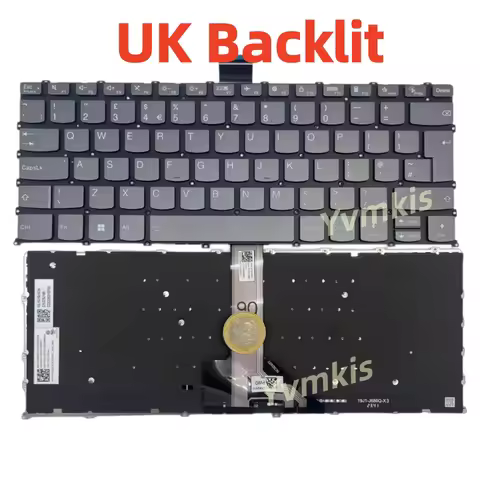 6-14IAP8 Keyboard For Lenovo YOGA Slim 6-14APU8 82X3,6-14IAP8 82WU,6-14IRH8 83E0,6-14IRP8 82WV UK Ba
