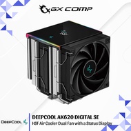 DEEPCOOL AK620 DIGITAL SE Black HSF Air Cooler Dual Fan with a Status Display