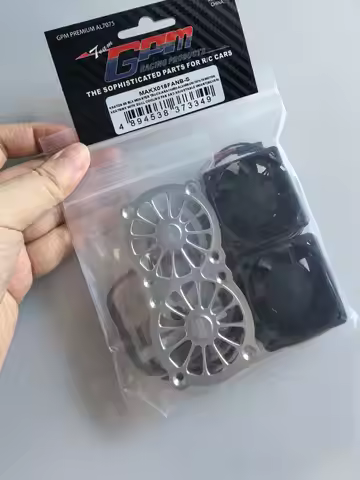 GPM Alloy Metal Double High Speed Fan + Bracket for Traxxas 1/5 XMAXX 6S/8S KRATON 8S EXB Outcast 8S