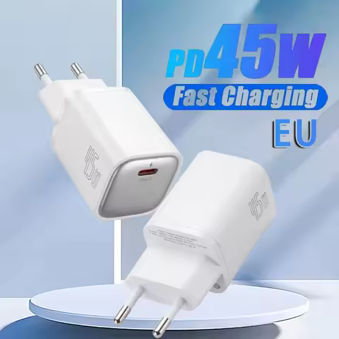 PD 45W TypeC GaN Charger For Phone Type-C Charger Super Fast Charging EU Plug
