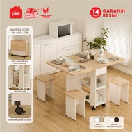 Pira - Allison DT120 Meja Makan Set Lipat