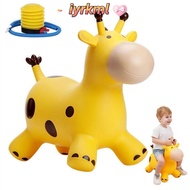 IYRKML Animals Jumping Toys, Inflatable Anti-fall Giraffe Bouncy Horse, Creative Thickened Rubber St