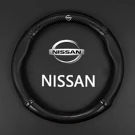 Nissan Car Steering Wheel Cover Carbon fiber Leather Type 38cm Leather Steering Wheel Cover Fit Alme