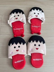 正版小丸子毛毛布拖鞋