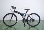 จักรยานพับได้ญี่ปุ่น - ล้อ 26 นิ้ว - มีเกียร์ - อลูมิเนียม - Dahon Cadenza - สีดำ [จักรยานมือสอง]