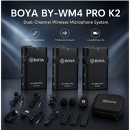 BOYA BY-WM4 PRO K2 Dual Wireless Microphone System 2TX+1RX for Camera & Smartphone
