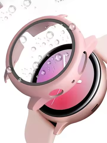 Glass+Case For Samsung Galaxy watch active 2 44mm 40mm All-Around cover bumper+Screen Protector film