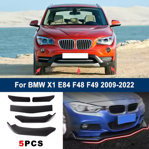 For BMW X1 E84 F48 F49 2009-2022 model, adjustable 5PCS front bumper lip spoiler protection decorati