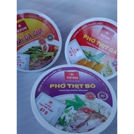 Vietnam Original vifon Beef Flavor Pho 120g Bowl with Beef Nuggets 61g Instant Noodles Breakfast Nig