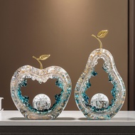 Gold foil transparent apple pear ornament - luxury high-end living room tv cabinet wine cabinet offi