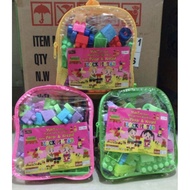 Backpack Block toy contains 65 pcs
