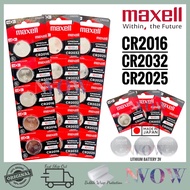 Wholesale Japan Maxell 5pcs CR2016 CR2032 CR2025 Original Lithium Battery 3V | Watch Jam Bateri / Re