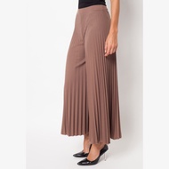 duapola JUMBO Celana Kulot Plisket Panjang Wanita Wide Pants - Mocca