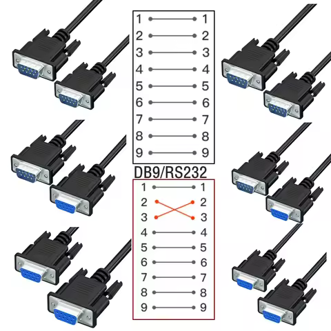 DB9 Serial Cable 9 Pin RS232 Serial Cable Male To Female PC Converter Extension Cable 9Pin Adapter N