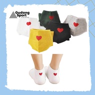 Socks Korean ShortWanita Love Motif Lope Lope Heart Ankle Socks KS05
