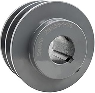 2BK36-1-1/8 Double Groove Pulley,V Belt Pulley 1 1/8 inch bore 3.75" OD,Motor Pulley Cast Iron for A
