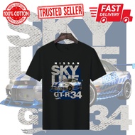 [ Ready Stock in Malaysia ] Skyline GTR Baju Viral Lelaki Baju T shirt Lelaki Men Tshirt Baju GTR Ni