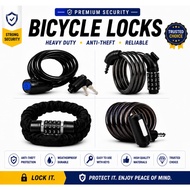 [SG] 1.5m 1.8m Super Long Thick Bicycle Lock Number Key Bike