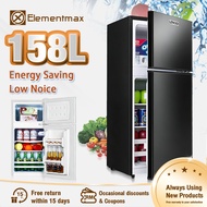 ❄️3 Year warranty❄️2 door Black Fridge 45~158L Large capacity Fridge Refrigerator Household peti ais