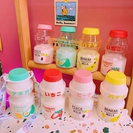 🧴🧴480ml 8-color Plastic Water Bottle Cute Yakult Water Bottle Portable Outdoor Sports Bottle with La