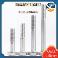 [LY1-XS-1] 304 stainless steel Screw Bolt Hex Bolt half thread Skru M6M8M10M12