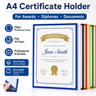 A4 Certificate Holder Clear Plastic Card Case Award Diploma Document Protective Frame