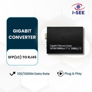 Gigabit Converter SFP to RJ45 | LC mode |Ethernet Media Converter |100/1000M Single Mode RJ45 to Fib