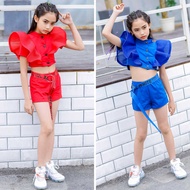 Girl Jazz Modern Dance Costume Children Street Dance Suit Hip Hop Clothes Set for Kid Kpop Dance Str